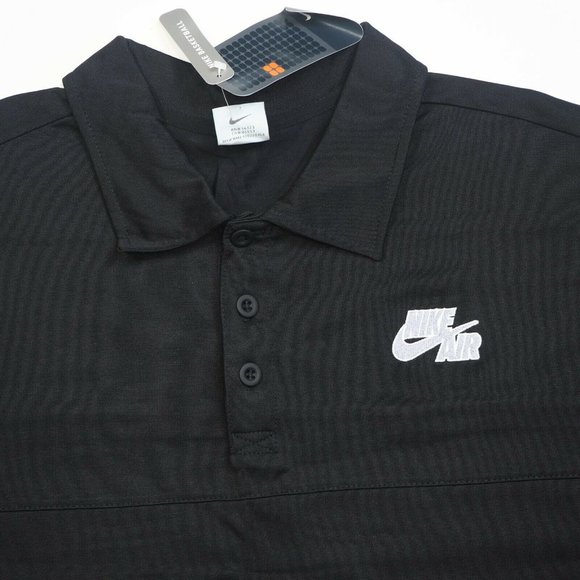 Nike Air Basketball on Court Coach Polo Black Mens Vintage - Picture 3 of 9